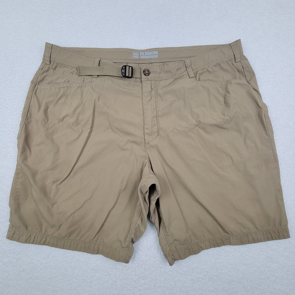 Alaskan Hardgear Hiking Shorts Mens 44 9" Inseam Tan Stretch Cotton Blend READ